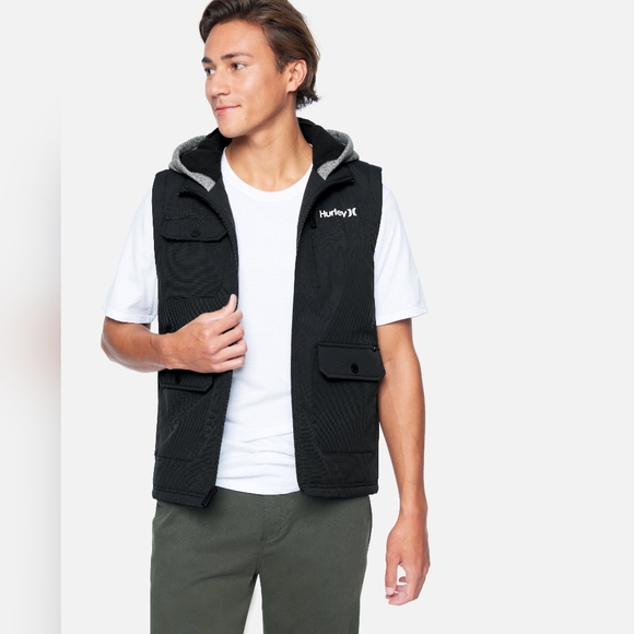 Men's Small Hurley Collin Hooded Vest - Picture 6 of 8